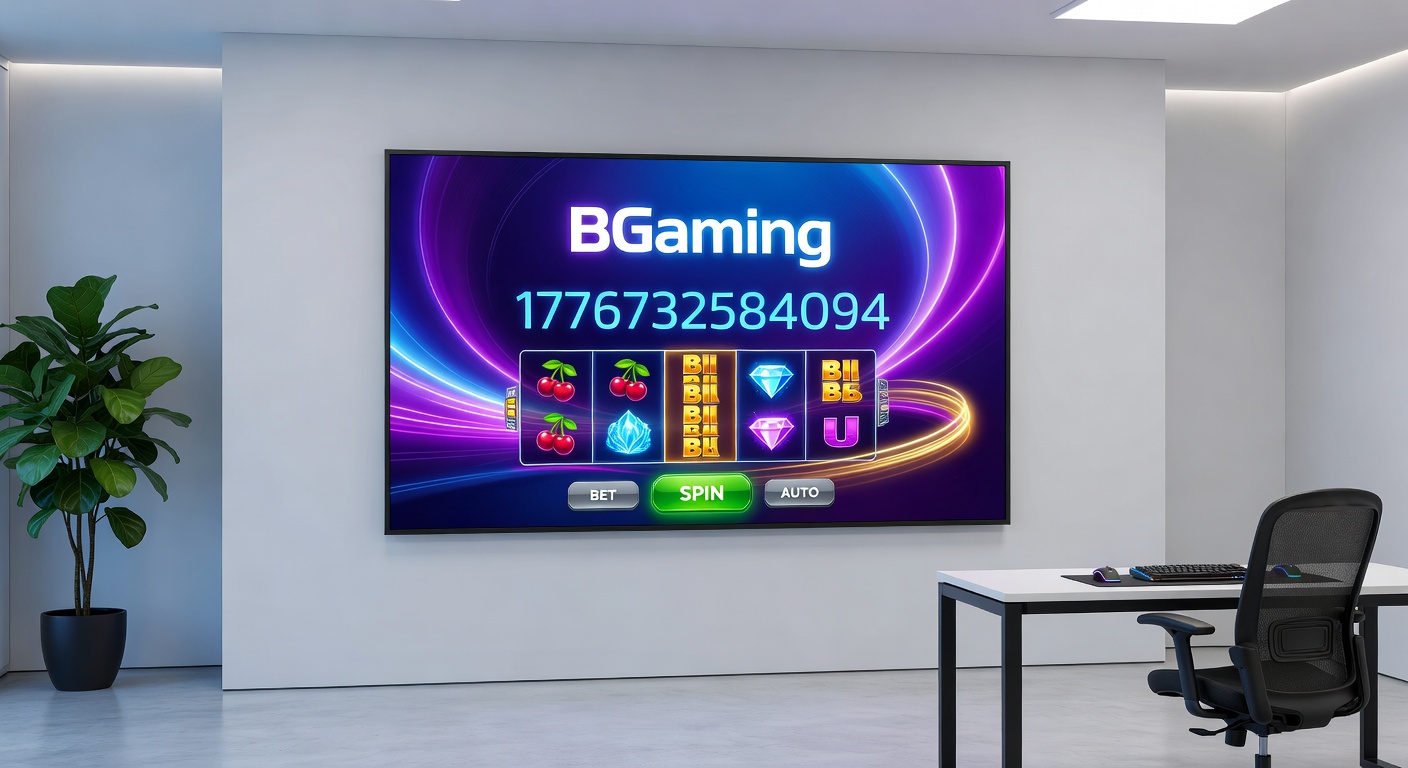 BGaming slot interface displaying global certification badges, RTP stats, and April 2026 new release thumbnails