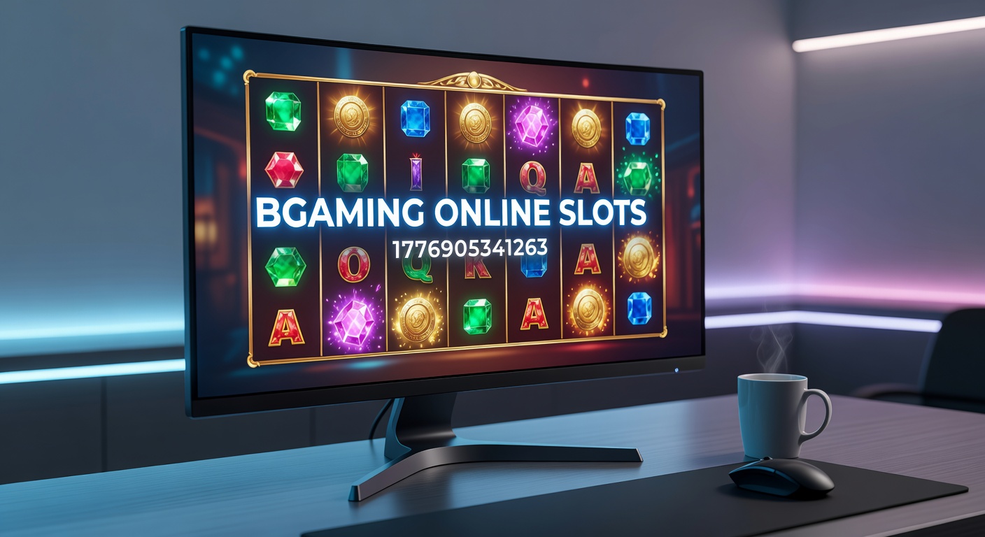 Vibrant BGaming slot reels spinning with colorful symbols and jackpot counters glowing on a digital casino interface