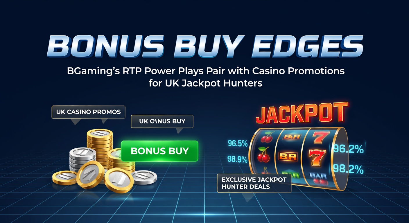 Vibrant BGaming slot screen showcasing bonus buy option with glowing RTP indicators and jackpot symbols