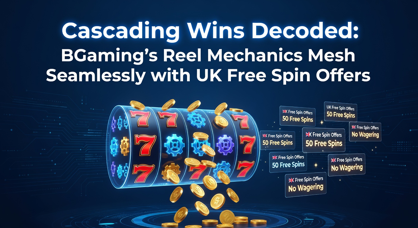 Vibrant BGaming slot reels showing cascading symbols exploding into new winning combinations during a free spin sequence