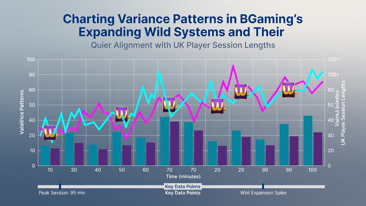 Chart showing variance patterns across BGaming expanding wild mechanics in multiple slot titles