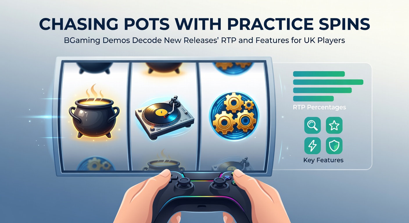 BGaming demo interface showing slot reels with jackpot meters and RTP indicators during practice spins