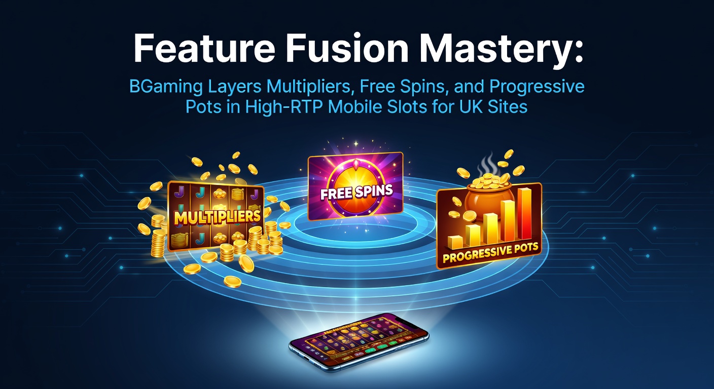 Vibrant BGaming slot screen showing layered multipliers, free spins activation, and a progressive pot meter building excitement on a mobile device