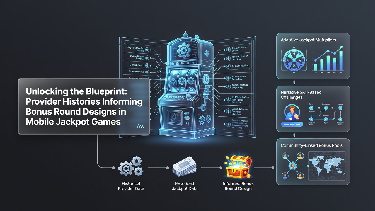 Mobile jackpot bonus round mechanics derived from provider histories
