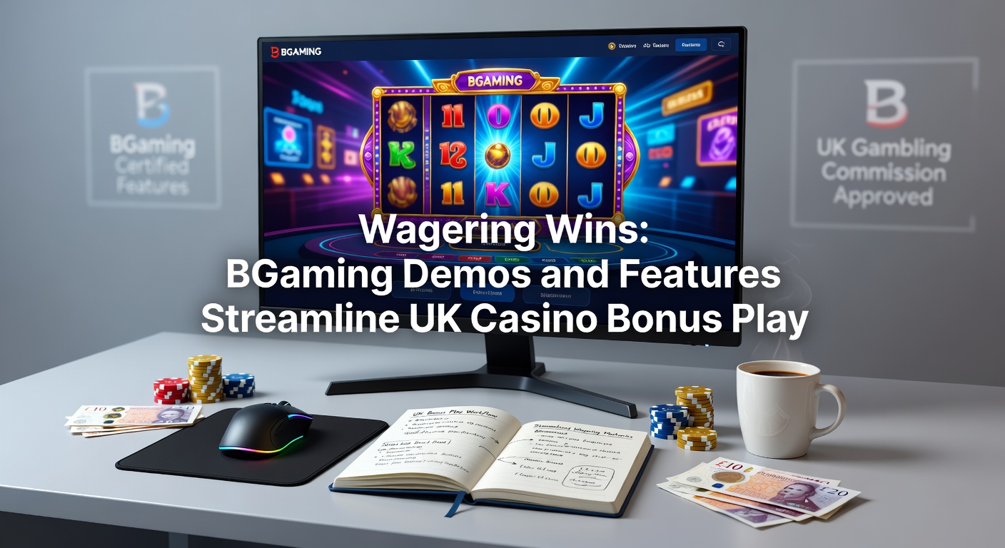Close-up of BGaming slot features including multipliers, free spins, and demo wager tracker optimizing UK bonus play