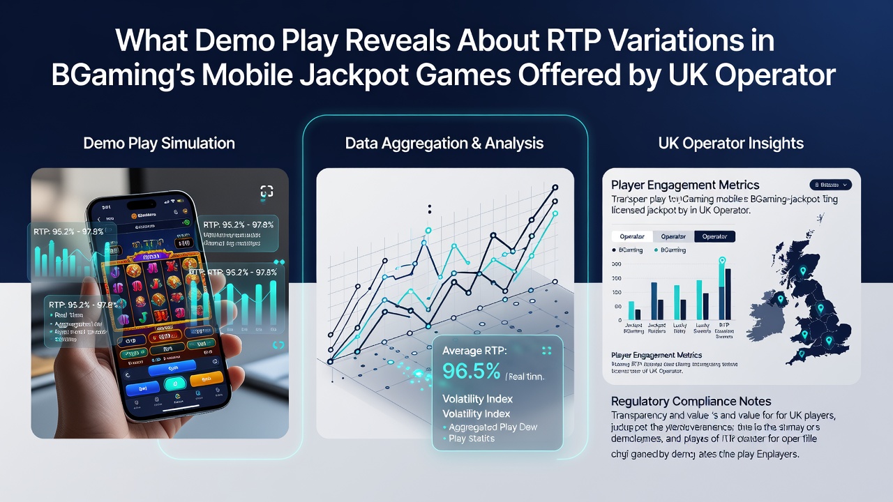 Close-up view of BGaming jackpot game demo statistics showing RTP percentage breakdowns on a mobile screen